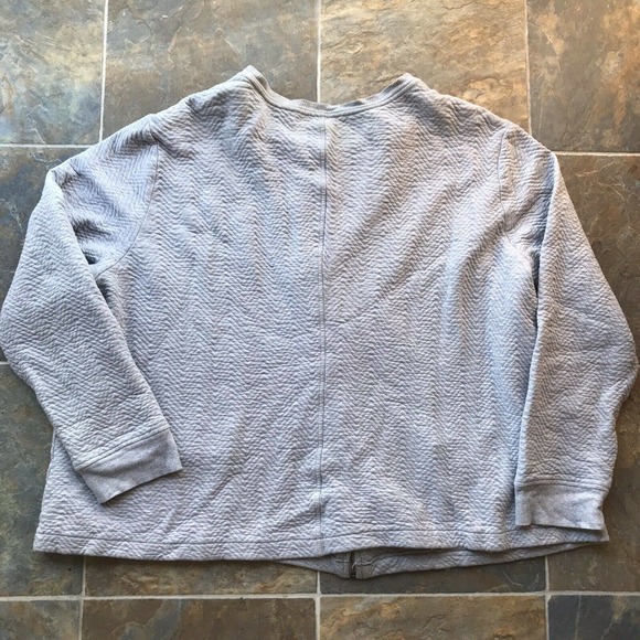 Sejour Sz 2x Jacket Plus Size Grey Diagonal Zipper Lightweight Pockets Womens - Picture 2 of 5